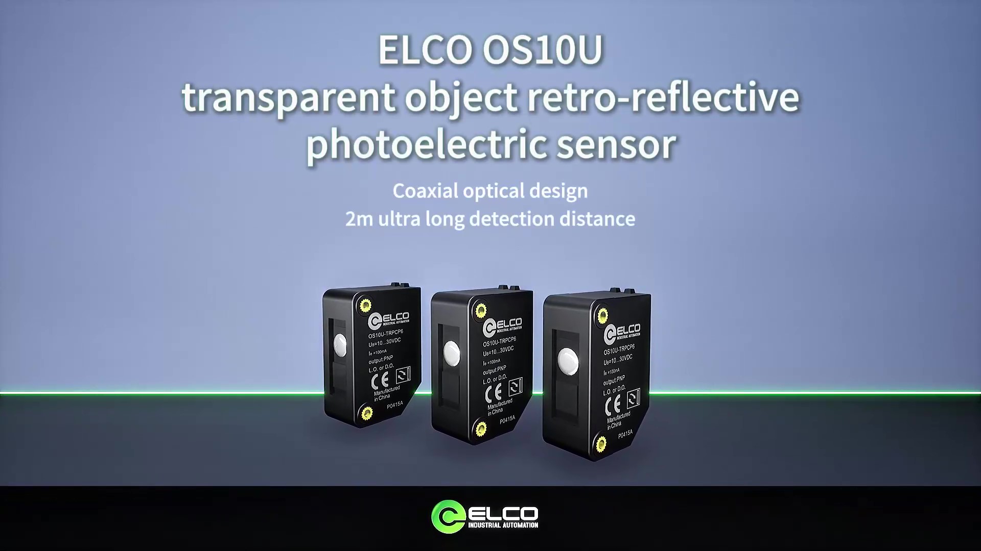 ELCO_OS10U transparent object retro-reflective photoelectric sensor